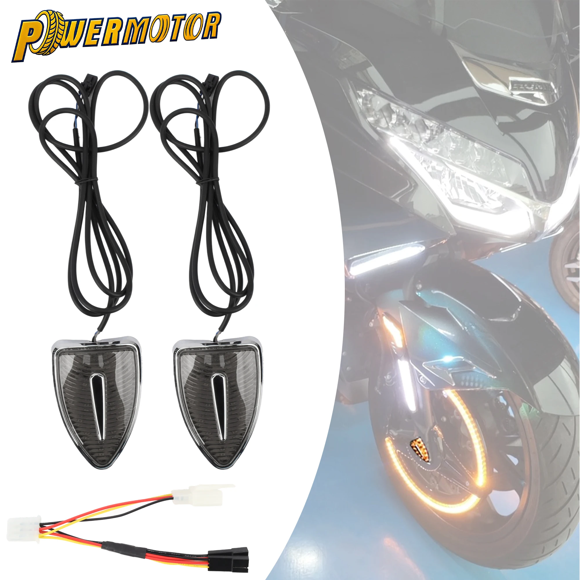 

Motorcycle Front Turn Signals For Honda Gold Wing GL1800 Airbag GL1800B F6B Deluxe Aero Head Marker Red Indicator Lights Parts