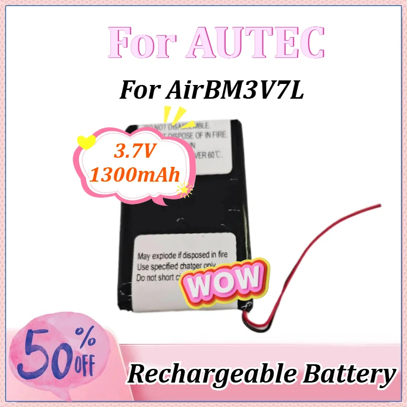 

New 3.7V 1300mAh 4.81Wh for AUTEC AirBM3V7L Battery Rechargeable Batteries