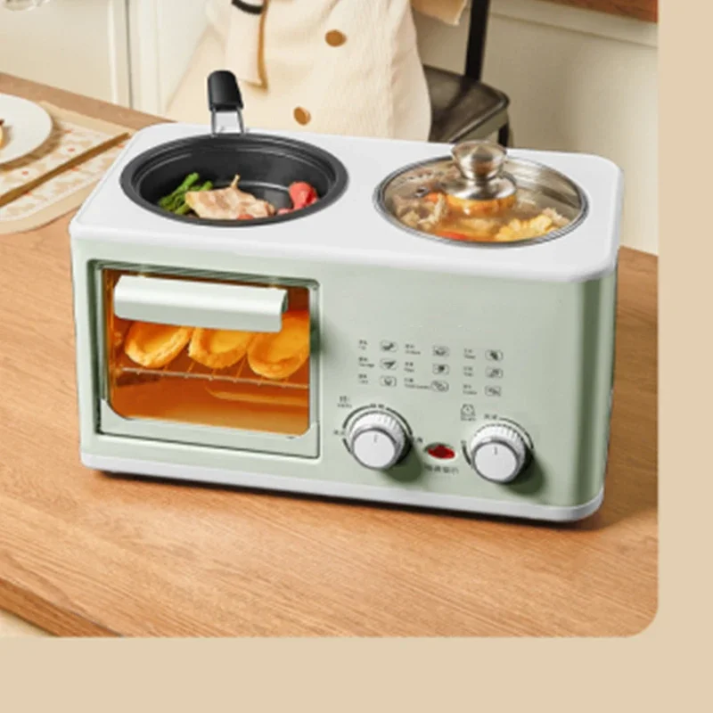 Mini household oven, multi-functional cooking frying pan, lazy person's 4-in-1 breakfast machine