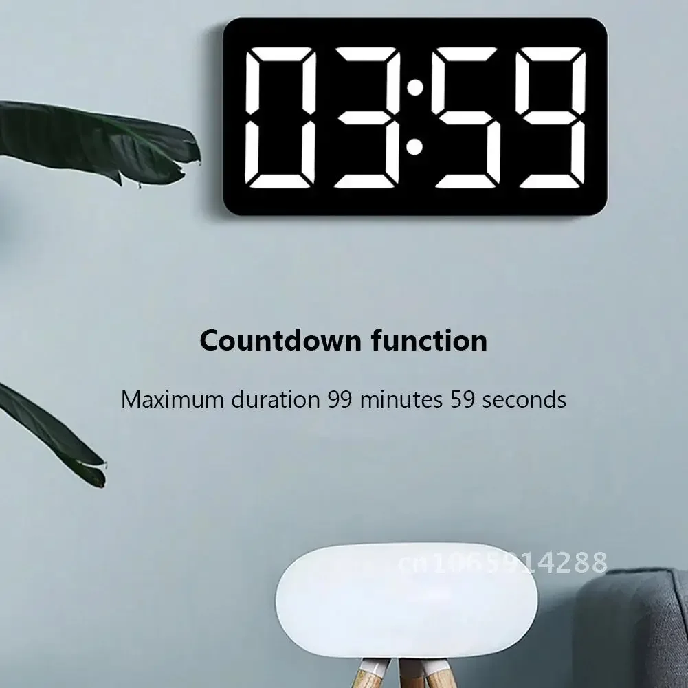 Digital Wall Clock, LED Screen Digital Clock With Remote With Display, 10.5