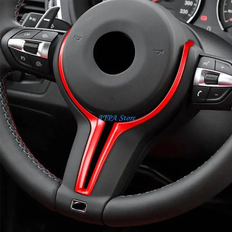 

U13C Carbon Fiber Car Steering Wheel Cover Trim Stickers For -M Sport F12 F15 F16