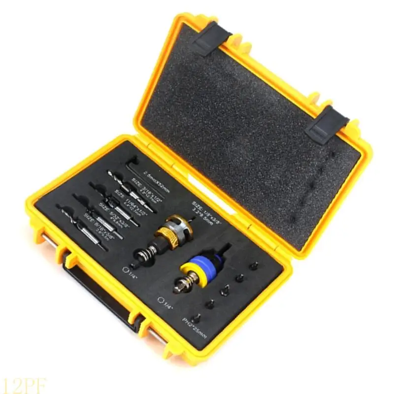 12PF Quick Changes Depth Stop Counterbore Drill Bit Set For Efficient Screw Installation Versatilitys Woodworking Use