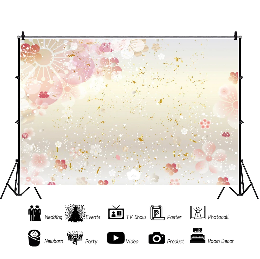 خلفية وردية ربيعية وردية مرسوم عليها نقط منقطة خفيفة خوخه خلفية مخصصة للتصوير خلفية للتصوير بالاستوديو Photophone