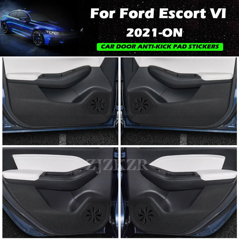 For Ford Escort VI 2021-2025 Interior Accessories Car Door Anti Kick Pad Side Mat Anti-dirty Protector Cover Sticker Accessories