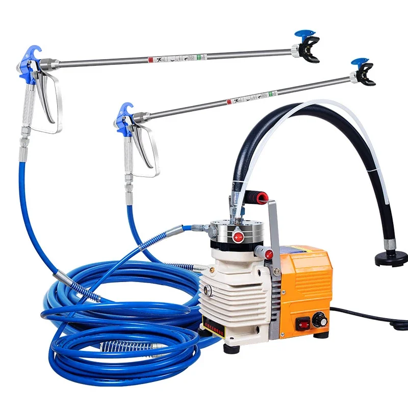 Electric High-pressure Airless Spraying Machine Adjustable Paint Coating Portable Double Gun Emulsion Paint Spraying Machine