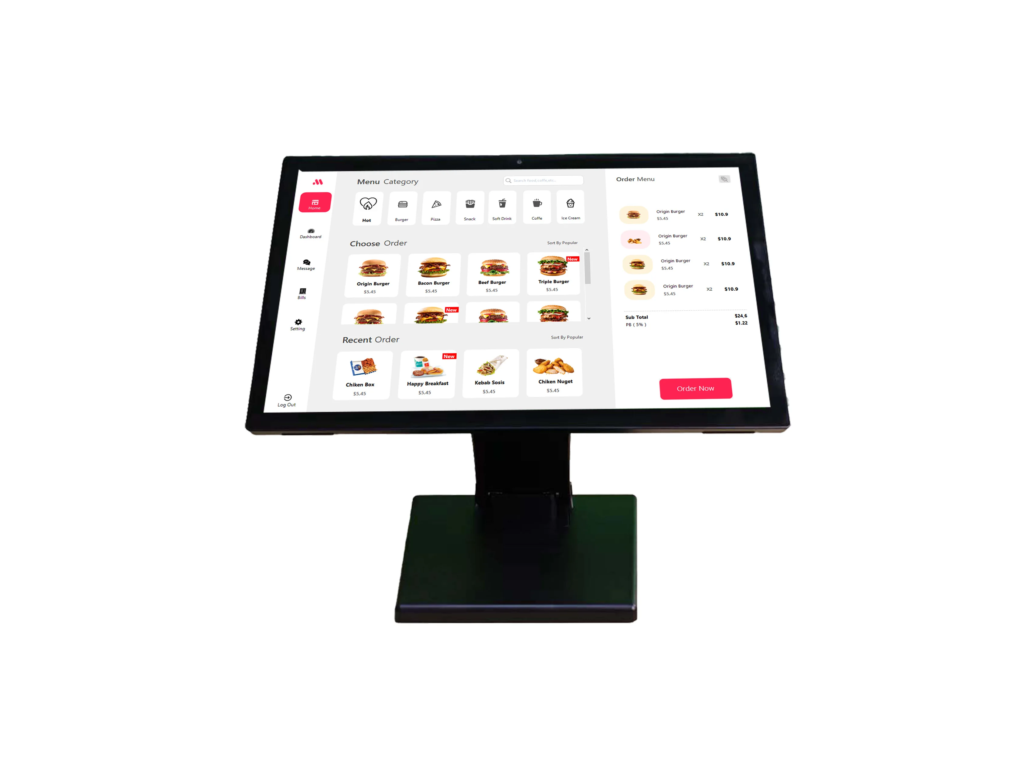 

15.6 Inch Android 13 POS with 1920*1080P Touch Screen Foldable Stand 4G+32G Cash Register for Restaurant Ordering Kiosk