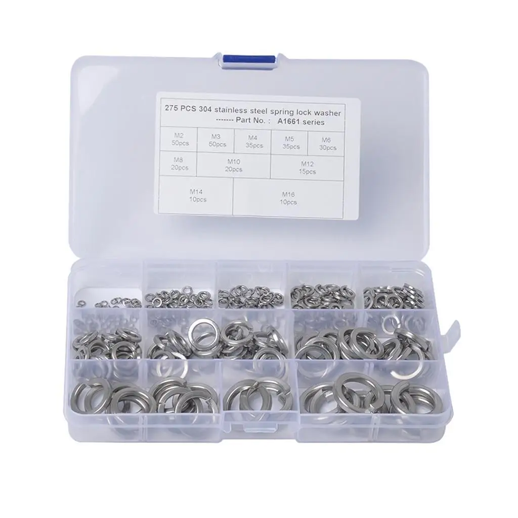 CHROME PLATED SPRING LOCK COIL WASHERS,M2/3/4/5/6/8/10/12/14/16