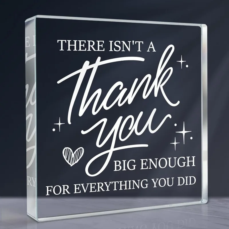Personalized Appreciation Acrylic Sign, Leaving Gift for Coworker Boss, Thank You Decor for Teacher
