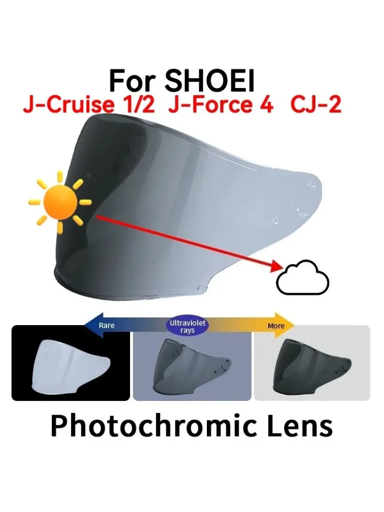 Fotochromowy daszek do kasku motocyklowego SHOEI J-Cruise 1/2 J-Force 4 CJ-2 Otwarta osłona twarzy Capacete motosiklet de casque — zdjęcie produktu 6