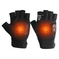 Womens Heated Gloves Battery Operated Thermal Fingerless Gloves 3 Temperature Settings Heated Mittens Cold Weather Accessories