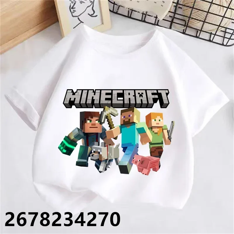 My Wonderful World Tees Popular Top Summer Hot Selling New Boys And Girls Casual Multicolour T-shirt Set Kids Creative Building