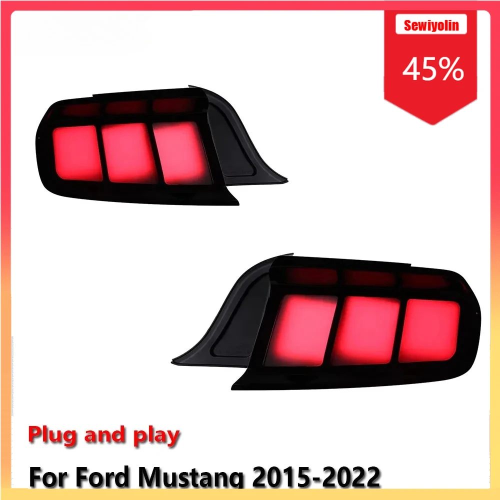 

Автомобильный светодиодный задний фонарь, автомобильные детали для Ford Mustang 2015-2022, авто противотуманные DRL, стоп-сигнал, указатель поворота, Plug and Play