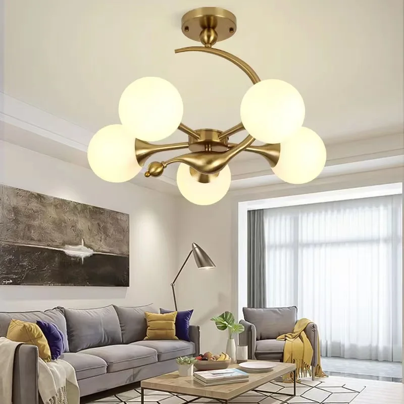 Post-modern Nordic lighting simple modern American style for living room personality dining room study bedroom chandelier