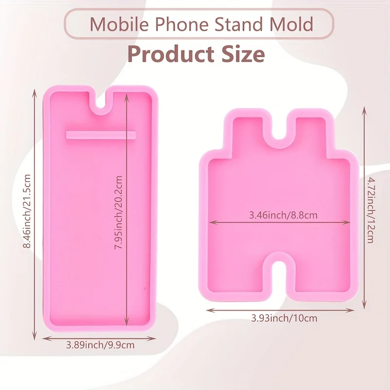 1 set of silicone molds for phone standsand resin casting molds,used for making phone stands;silicone molds for DIY craft phone view 5