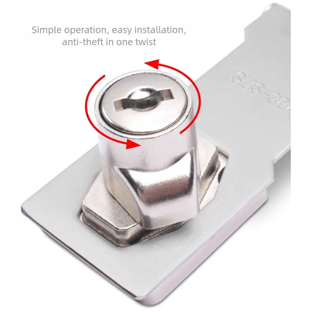 

Heavy duty cabinet buckle latch 4 inch stainless steel with twist knob keyed lock for cabinet and door security