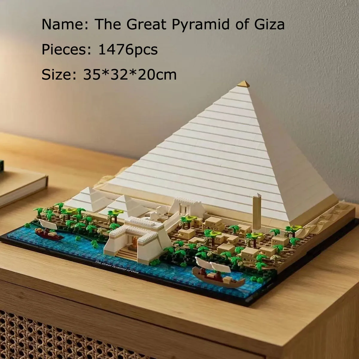 1476Pcs Classic 21058 The Great Pyramid of Giza Model City Architecture Street View Building Blocks Set Kit For Adults Toys