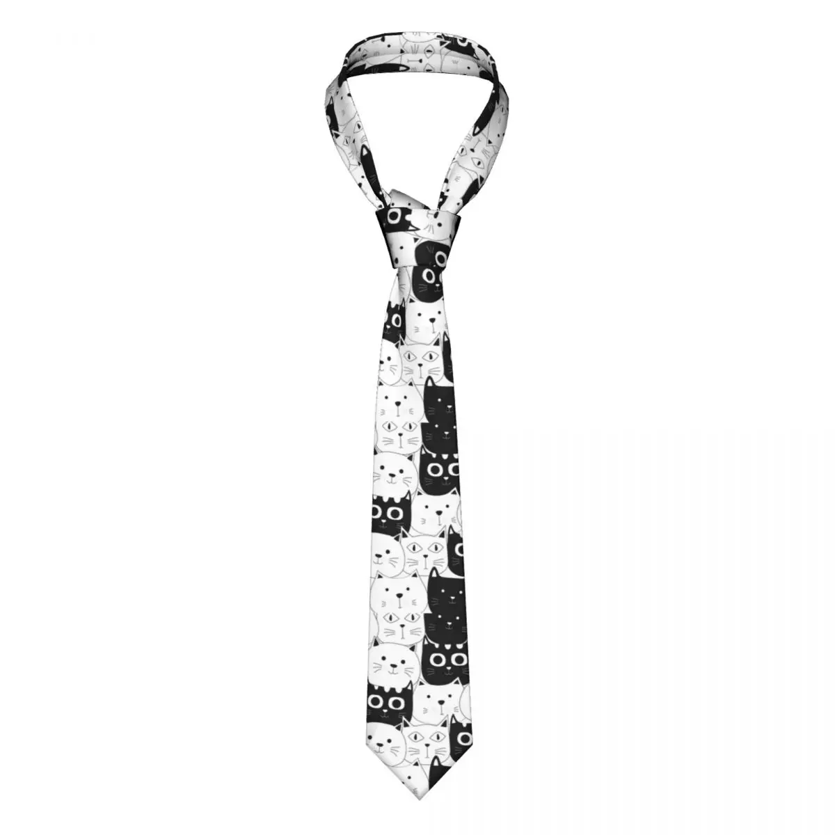 

Casual Arrowhead Skinny Cat Pattern Necktie Slim Tie For Party Formal Tie