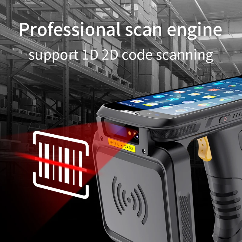 Waterproof UHF RFID Reader Handheld Long Range 25M Rugged PDA Handheld Barcode Scanner Handheld Data Terminal