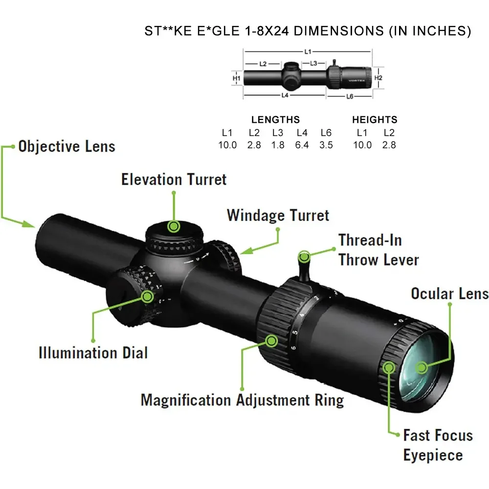 Imagem -06 - Riflescopes Ópticos com Resistente ao Choque segundo Plano Focal Original v x Optics st ke e Gle 18x24 Sfp Ar-bdc3 Moa Retículo