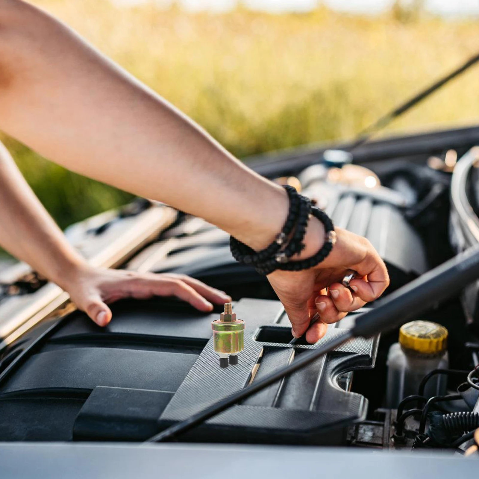 

Oil Pressure Sensor Car Parts Gauge Metric System Metal 1 8 NPT Accessories Reliable Performance Engine Oil Monitoring Warning