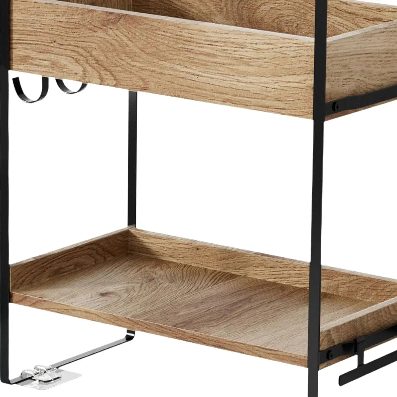 over The Toilet Storage Shelf Toilet Rack Space Saving 2 Layer with Hooks with Toilet Paper Holder for Office Hotel Kitchen