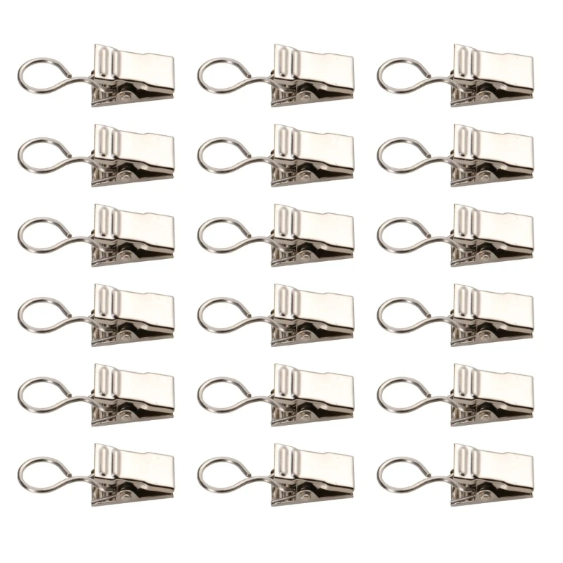 SZWA Heavily Duty Curtain Clip Hangers, 100Piece Set For Secure Hanging Home Or Event Setting for Hanging Tablecloth Towel