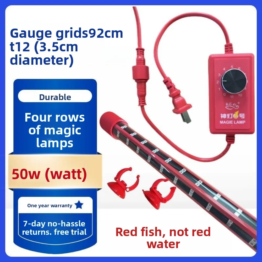 Adjustable LED Fish Tank Light Strip - 11 Submersible Colors for Aquarium Arowana Tanning Enhance Fish Color - Aquarium Lighting