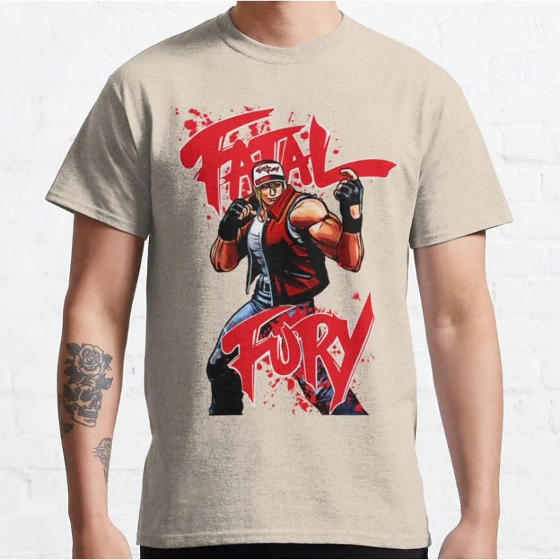 Fatal fury 80s Video game Retro fighting videogames T-shirt for men Large size Adult Tops S-6xl