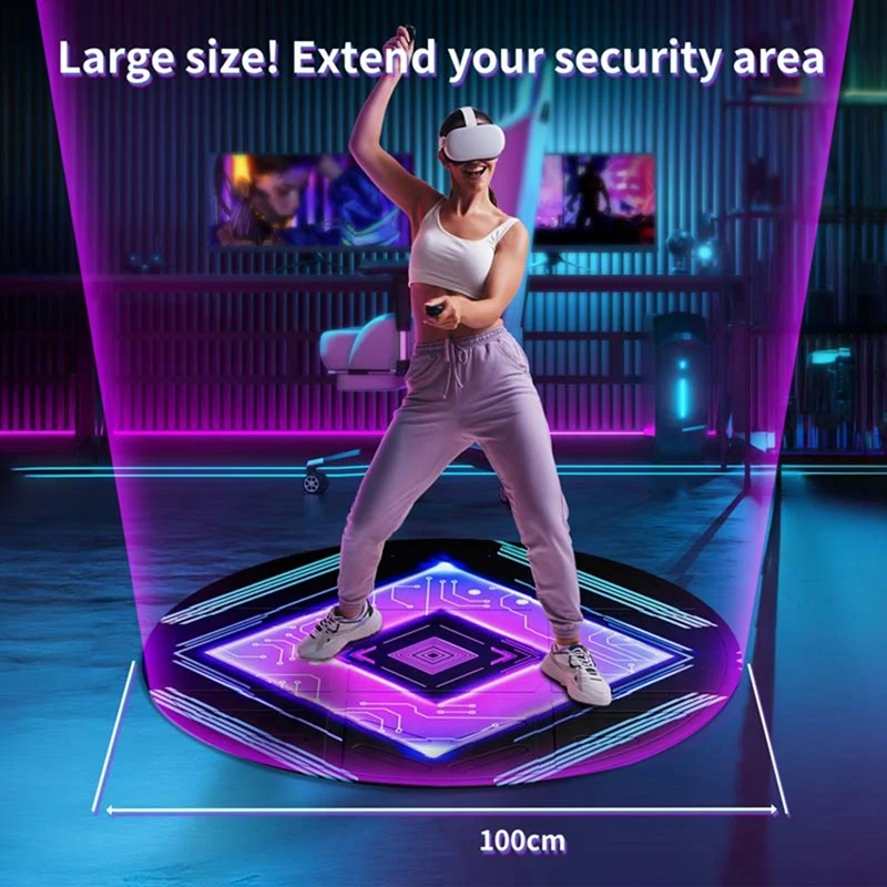 Foldable VR Mat For Meta Quest 3/Vision Pro, Round Anti Fatigue Large Mat, Anti-Slip And Comfortable Floor Mat