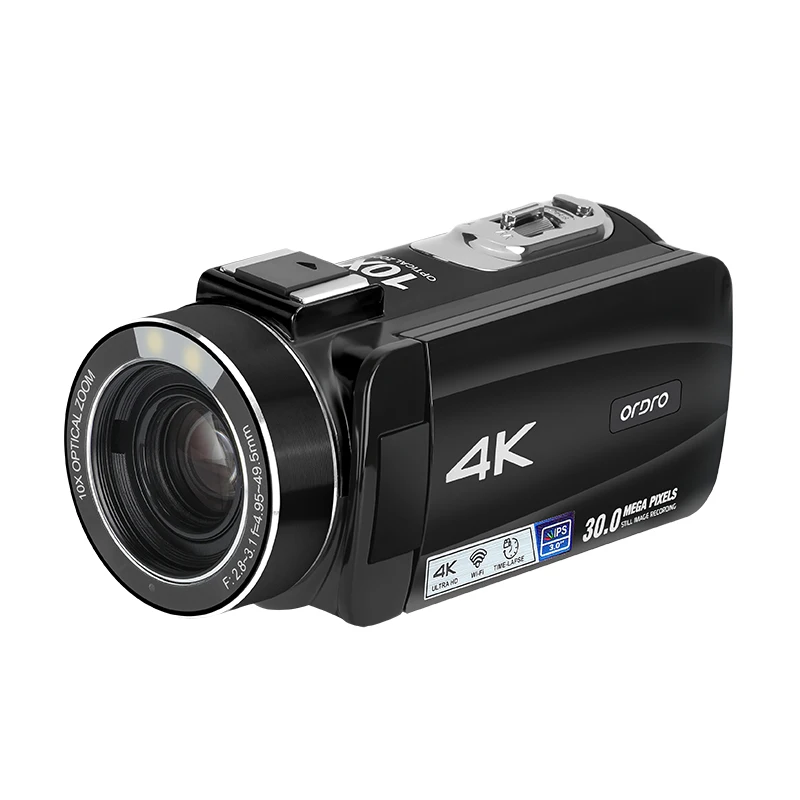 ORDRO Z88 4K Digital Video Camera Camcorder 10X Optical Zoom Vlog Filming Cameras,  Vintage Red Black