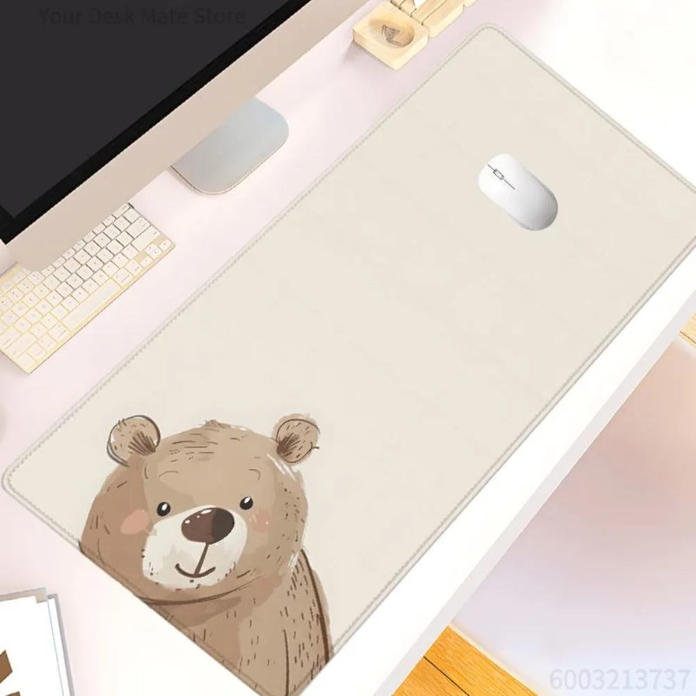 Urso espiando fofo, tapete de mesa de jogo, design criativo acessórios de mesa de escritório mousepad gamer accesorios escritorio teclado mecânico