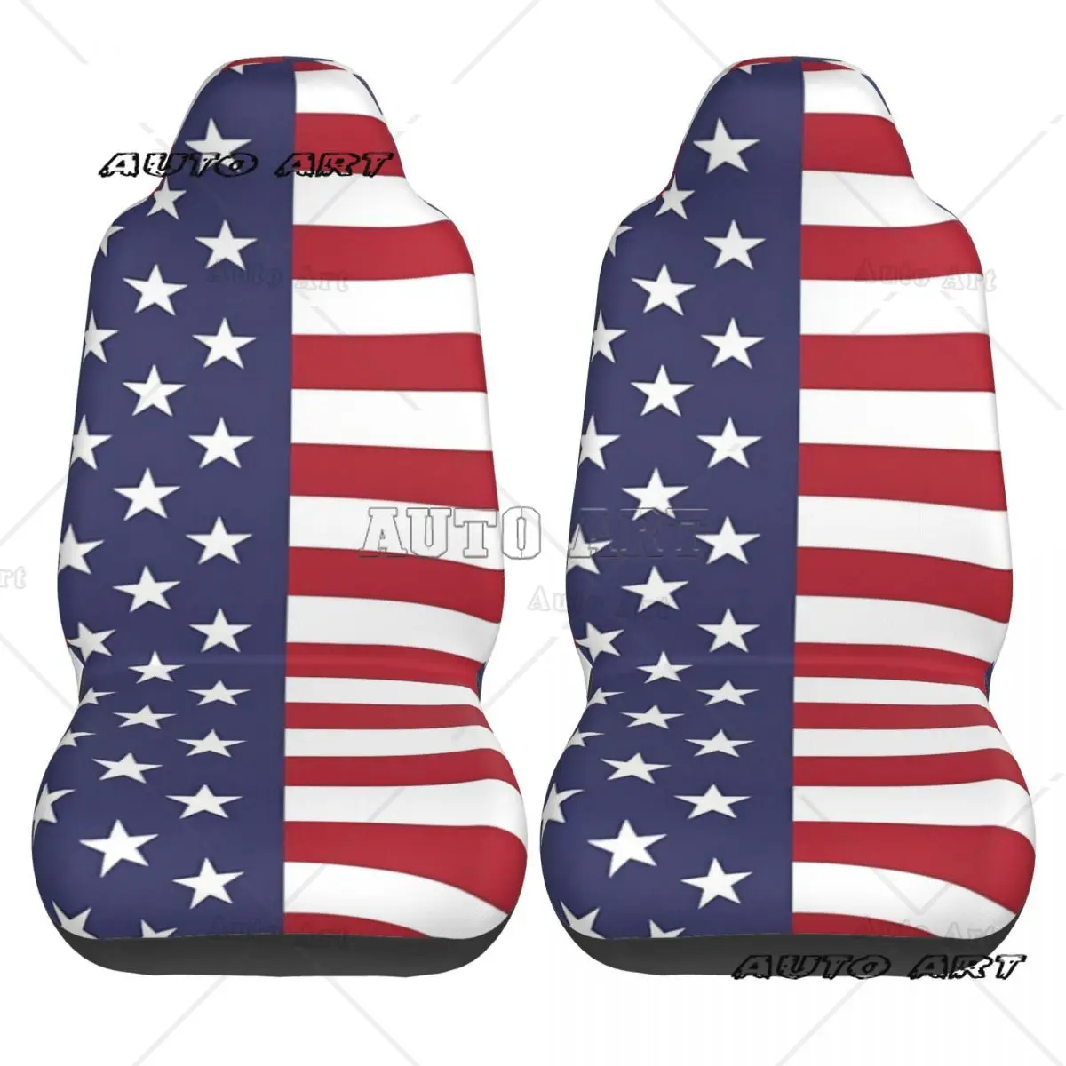 US Flag Socks Car Seat Cover Custom Printing Universal Front Protector Accessories Cushion Set