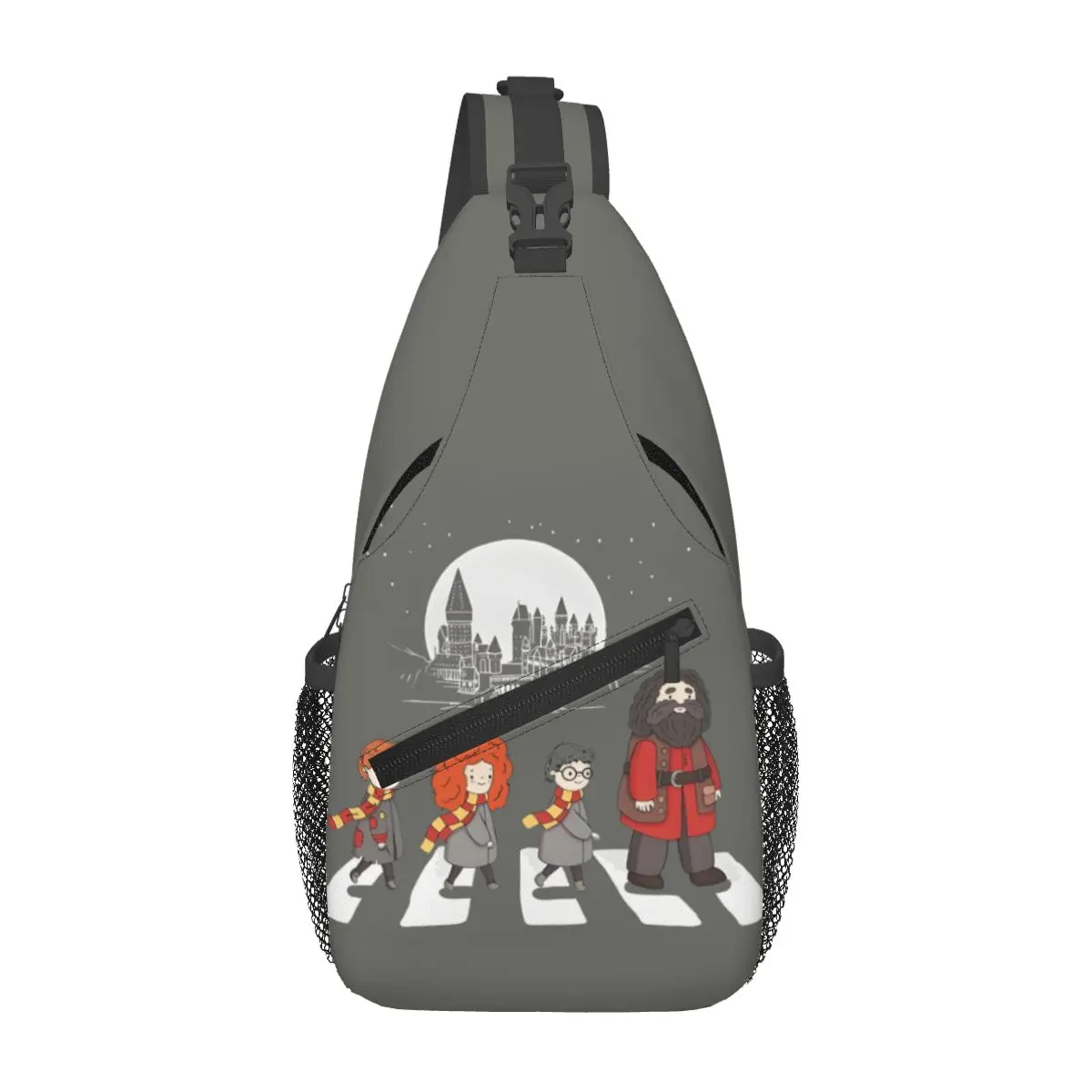 

Custom H-Harried Shoulder Crossbody Chest Backpack for Men Women Shoulder Chest Bags Sling Bag Magic School Shoulder Backpack