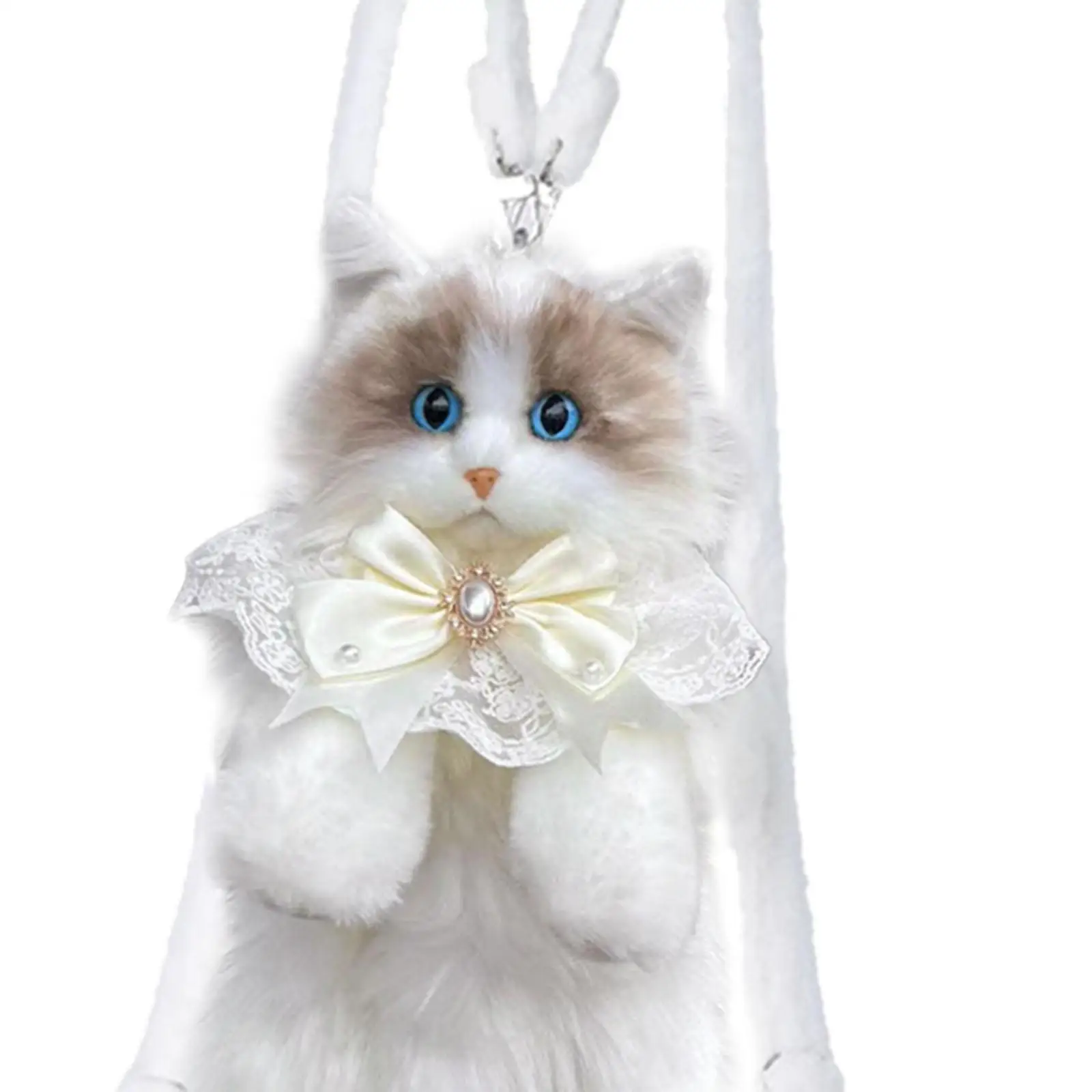 Cute Plush Cat Backpack Stuffed Animals Backpack for Kids Women Cat Lovers