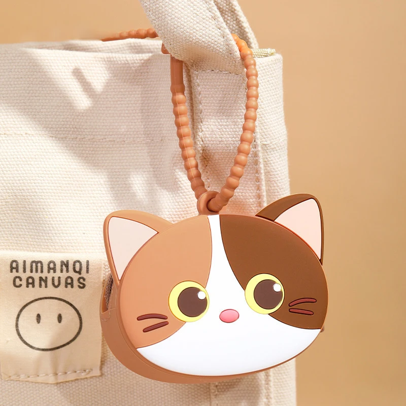 1Pcs Kids Cartoon Mini Silicone Bag Lovely Meow Coin Purse Bag Backpack Pendant Girls Cute Cat Headphone Organiser Birthday Gift