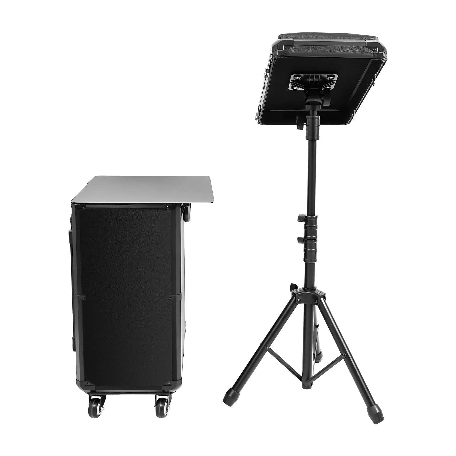 Rolling Cosmetic Case, Makeup Train Case, Tattoo Case, Metal Plate Tool Box with Adjustable Tripod, Nail Art Storage, High Capacity Organizer, PU Manganese Steel, Multi-drawer Workstation, Portable Salon Trolley for Hairstylist, Manicurist, Makeup Artist