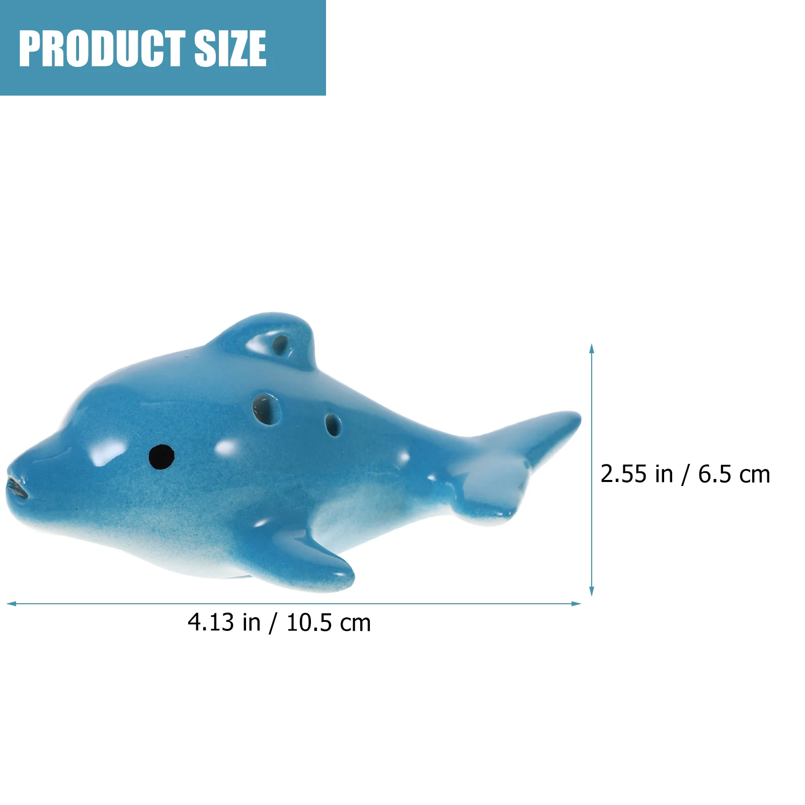 

Small Dolphin Ceramic 6-Hole Ocarina Beginner Instrument Lightweight Portable for Kids Children Ocarina Small Instrument
