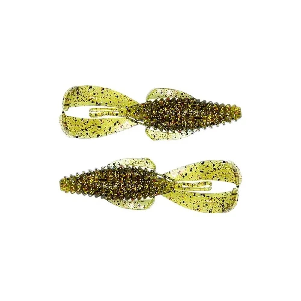 80mm Soft Shrimp Lure Silicone Crazy Flapper Design Silicone Craw Lure Wobbler Action Soft Lobster Worm Bait Bass Fishing