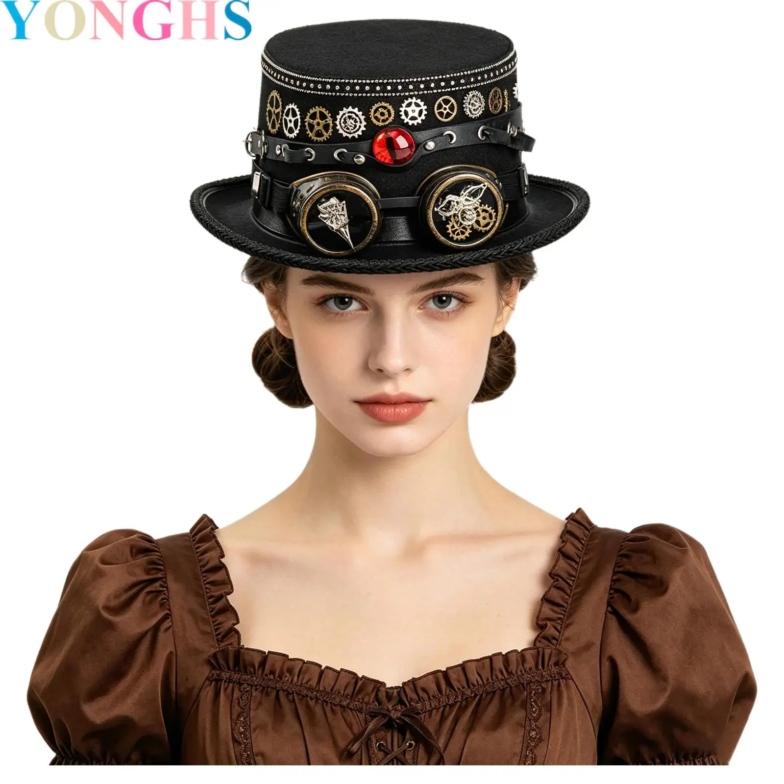 

Steampunk Decorated Top Hat for Cosplay Masquerade Ball for Unisex Men Women Halloween Cosplay Carnivals Theme Party