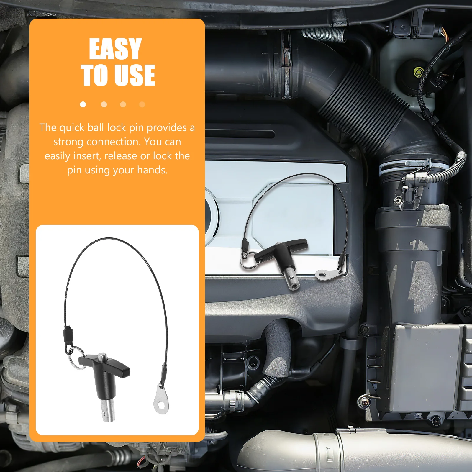 

T-Handle Ball Lock Pin for Car Maintenance Time Effort Saving Swift Secure Installation Process