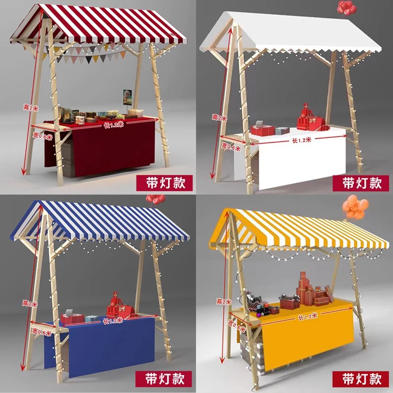 Market stall wooden activity scaffolding shopping mall truck snack float folding night market stall market display stand