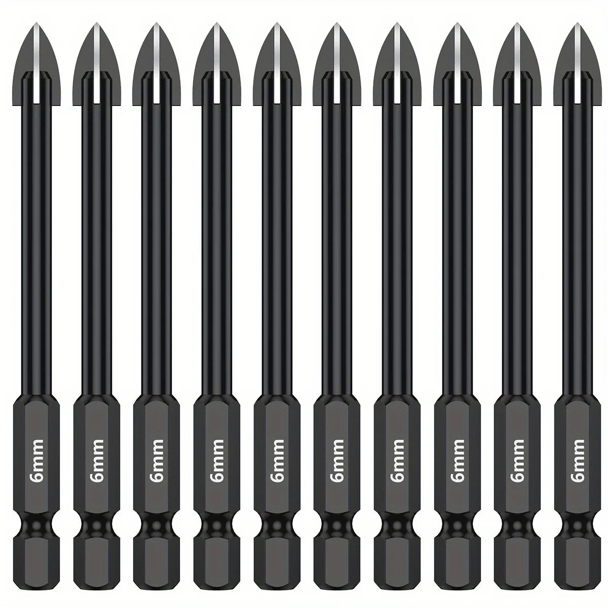 Cross Hex Drill Bit Set For Tile Porcelain Glass Mirror Multifunction Tile Porcelain Drill Bit Kit Tool Carbide Drills