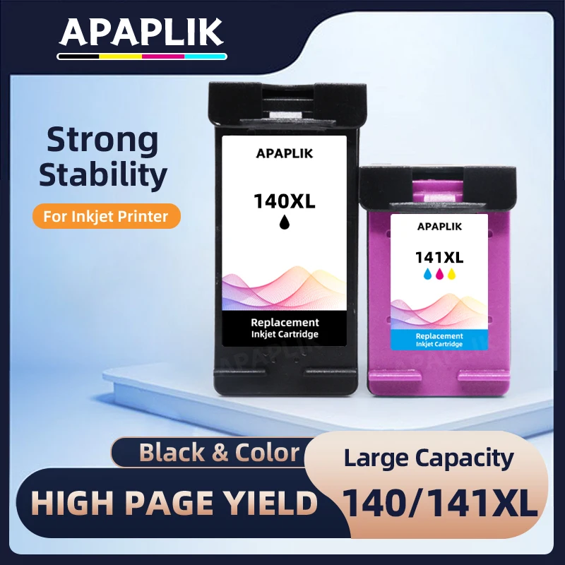 

APAPLIK 2Pcs Ink Cartridge Compatible for HP 140 141 for C4583 C4283 C4483 C5283 D5363 Deskjet D4263 D4363 C4480 Printer