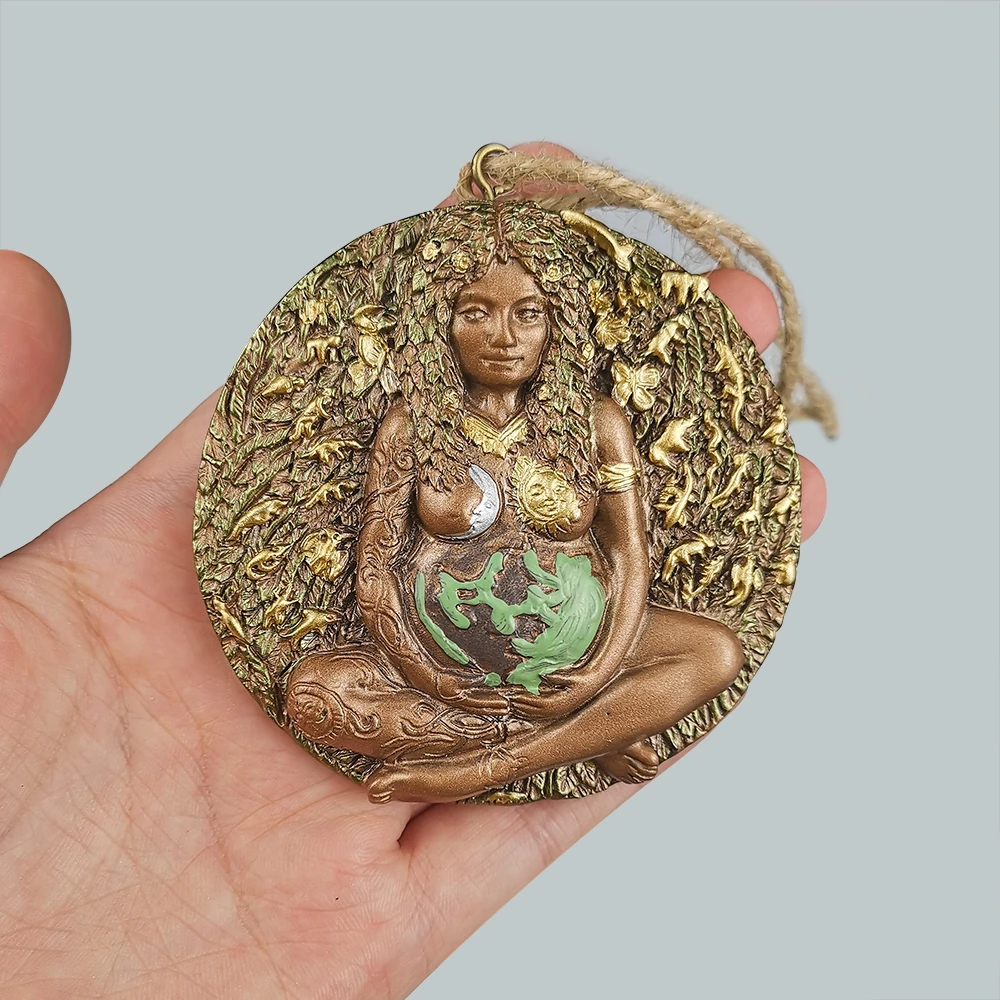 Handmade Earth Mama Goddess Statue Resin Mold Mom Earth Statue Gift Resin Silicone Molds DIY Room Ornaments Ceremony Decoration