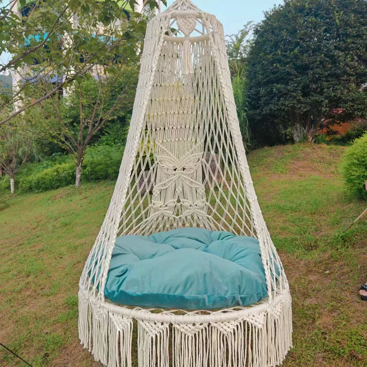 Original handmade interior woven hanging chair hanging basket Bohemian balcony swing household living room adult hammock