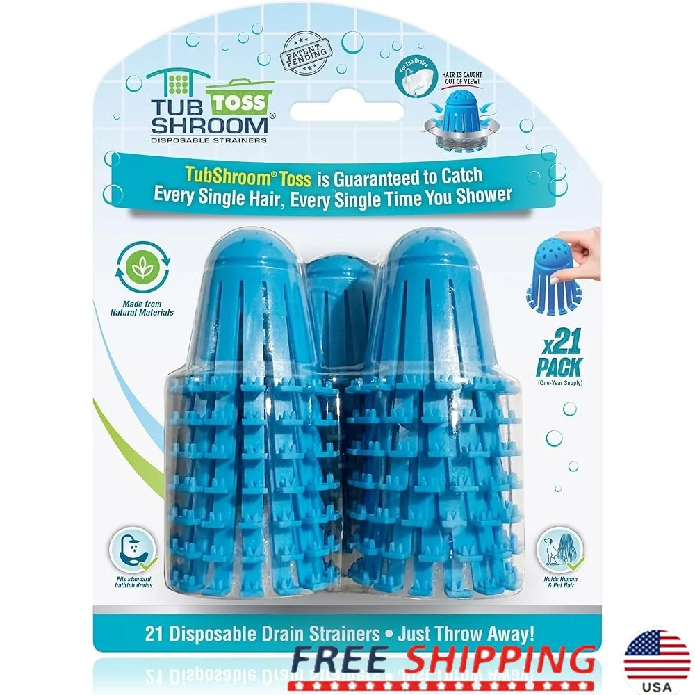 

Disposable Bath Tub Drain Strainers 21pk Hair Catcher Shower Snare Prevent Clogged Drains Easy Cleanup Eco-Friendly Solution