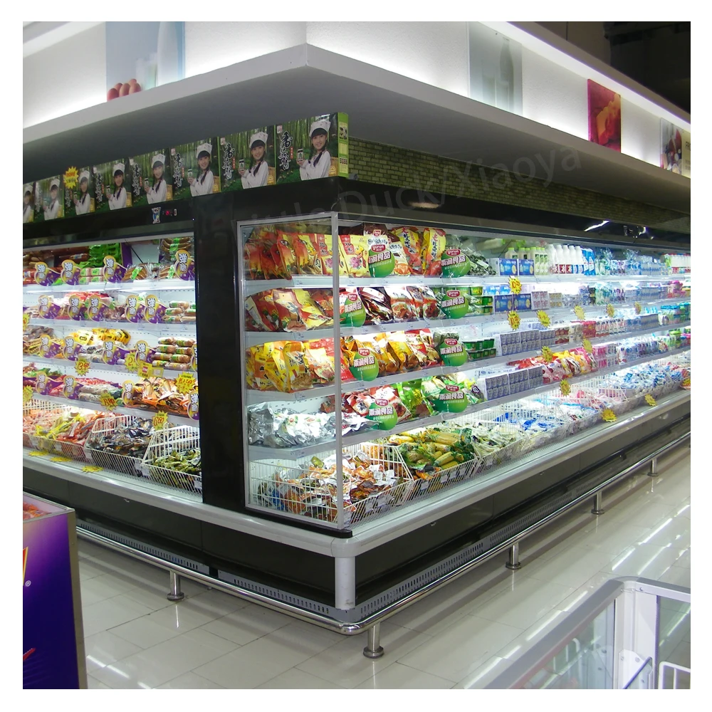 Factory Sale Commercial Upright Multi-Deck Open Cooler Supermarket Refrigerator Freezer Single-Temperature for Supermarket