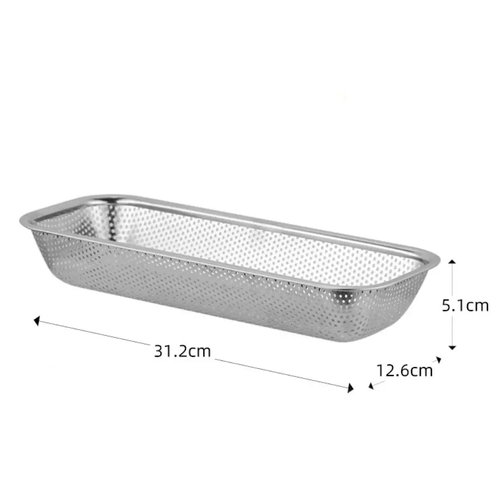 

High Quality Stainless Steel Chopstick Holder Mutifunction Large Capacity Kitchen Drain Basket Durable Spoon Drain Storage Box