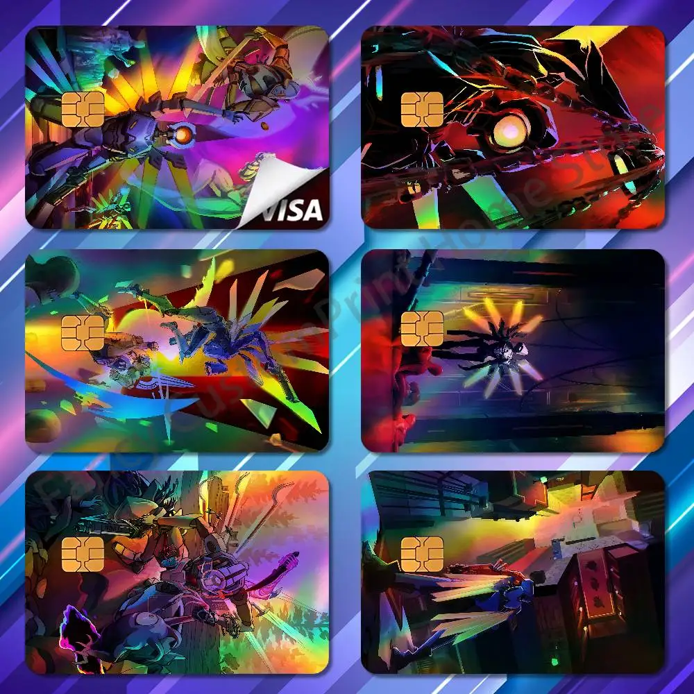 

U-ULTRAKILL G-Geometry Layer Game Anime Color Laser Stickers Film Skin Cover for JCB Bus Metro Debit Bank Card