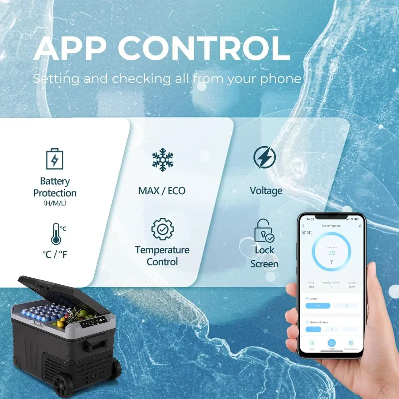 EUHOMY 12 Volt Refrigerator, 35QT(33L) Dual Zone Electric Cooler, Portable Freezer 12V/24V DC 110-240V AC, 12V Fridge -4℉~68℉